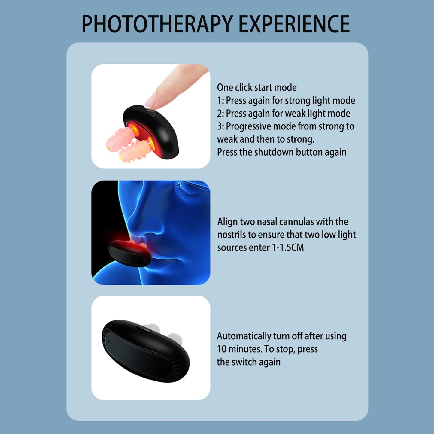 Infrared Nasal Therapy Device - Portable Red Light Rhinitis & Allergy Relief