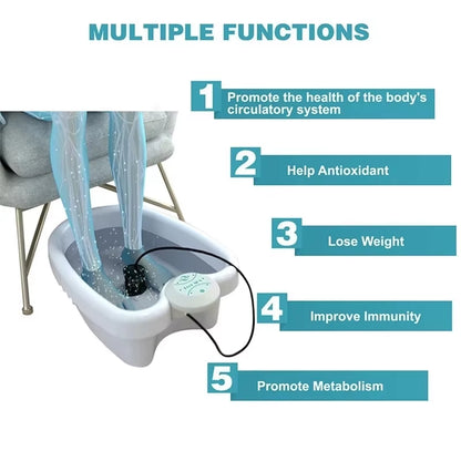 Ionic Detox Foot Spa Bath - Electric Mini Bubble & Vibration Massager for Deep Relaxation