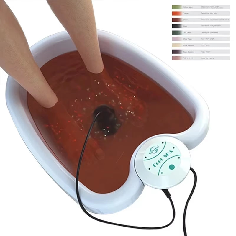 Ionic Detox Foot Spa Bath - Electric Mini Bubble & Vibration Massager for Deep Relaxation