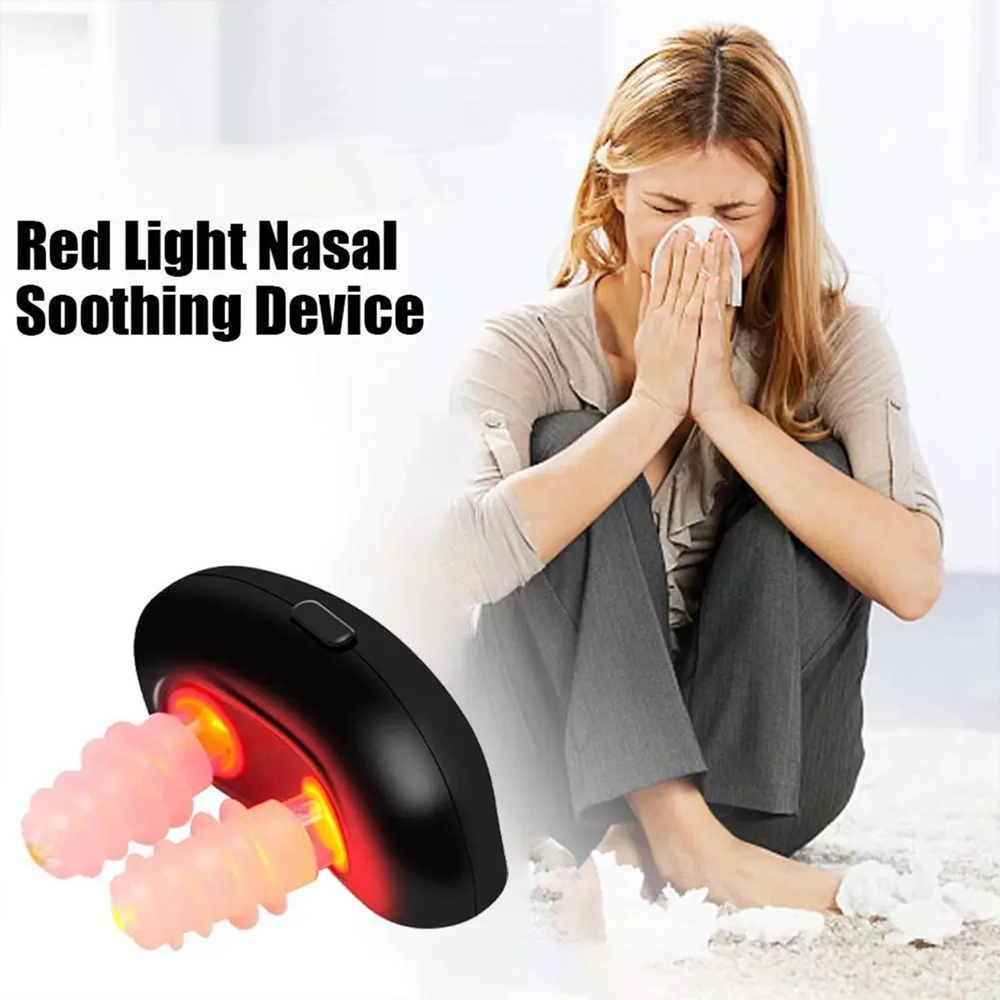 Infrared Nasal Therapy Device - Portable Red Light Rhinitis & Allergy Relief