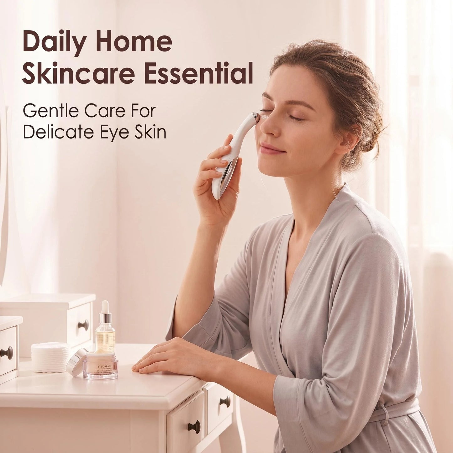 Electric Eye Beauty Care Pen Vibration Facial Eye Massager Portable Home‑Use Eye Beauty Instrument